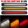 1PCS 15 LED Universal Trailer Light Bar 12-24V Brake Light with Sequential Flow Signal Turn Signal Lights for Truck Pickup Boat