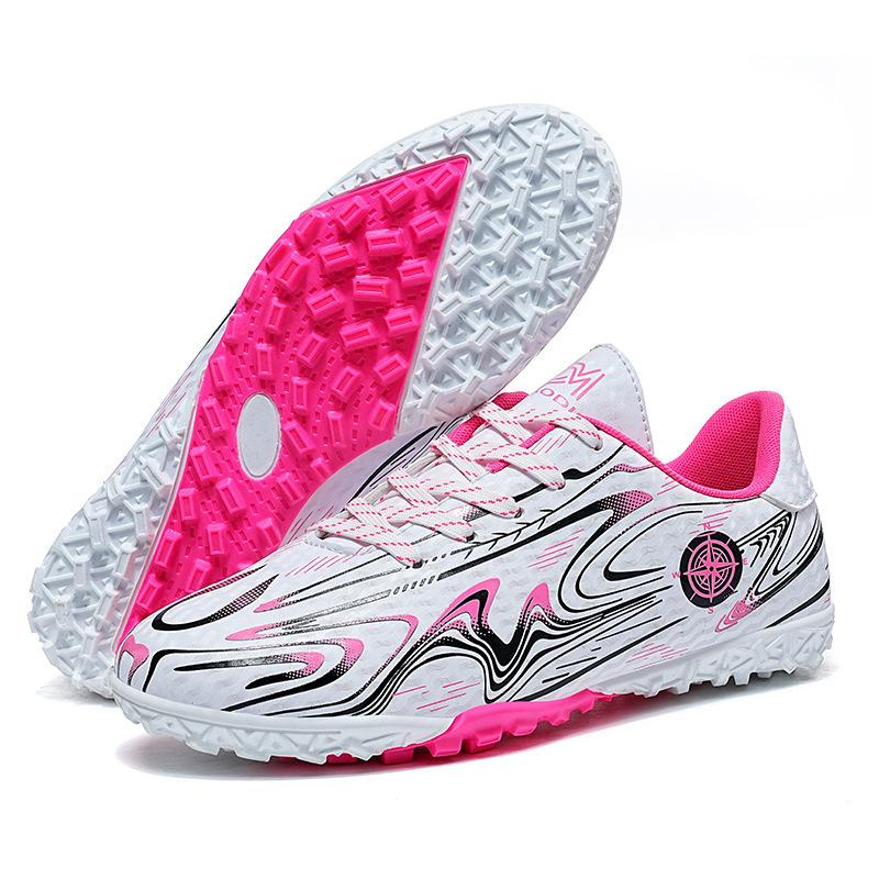 New football shoes children's five-a-side big children's small and medium-sized long-nail football shoes low-top broken nails leather foot sports shoe