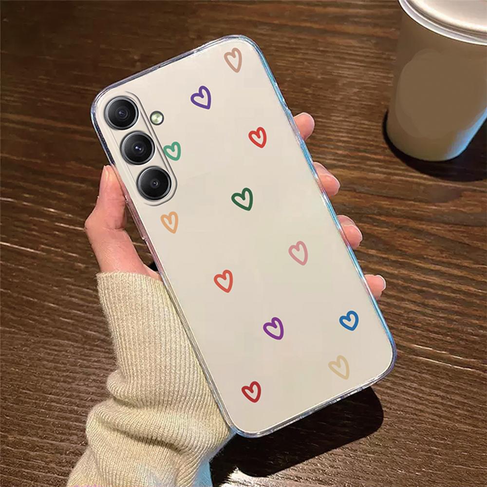 

Daisy Flower Heart Phone Case For Samsung Galaxy A16 A56 A17 A36 A26 A15 A25 A35 A55 A37 A57 A50 A70 A31 Clear Transparent Cover Samsung A15