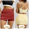 Damen High-Waist Sportrock mit Rüschen und Anti-Exposure Yoga-Shorts - Dehnbar, Atmungsaktiv, Neue Sommerkollektion
