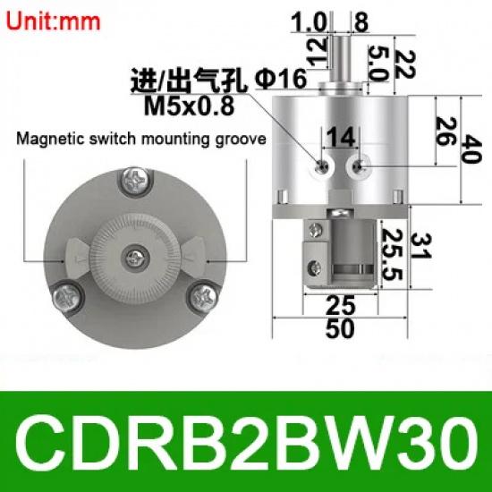 SMC Type Vane Rotary Swing Cylinder CRB2BW CDRB2BW CDRB2BWU 10 15 20 30 40-90S 180S 270S Pneumatic Rotary Actuator