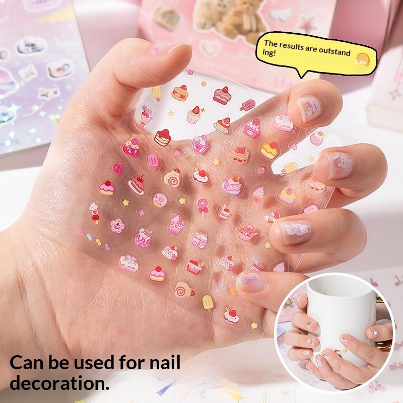 New 24Pcs/pack DIY Scrapbook Supplies Kawaii Journaling Collage Sticker Book High Beauty Cute Diary Decoration Decals Crafts