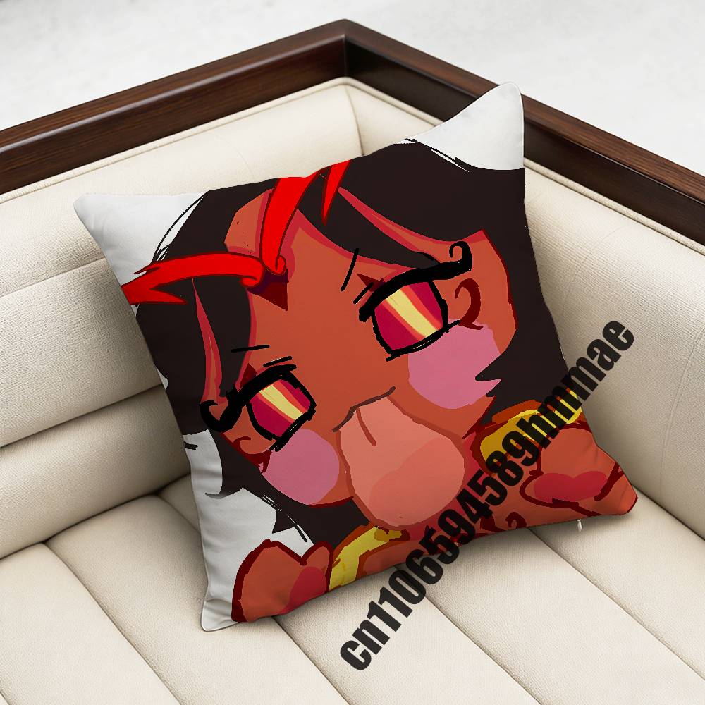 For Burning Spice CCookie Run Throw Pillow Case Sham xcm xcm Square Car Pillowcase Pad Cushion Cover