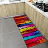 Rustic Wood Grain Kitchen Carpet, Non-Slip Indoor Floor Mat, Decorative Area Rug for Living Room Kids Room Balcony, 1PC