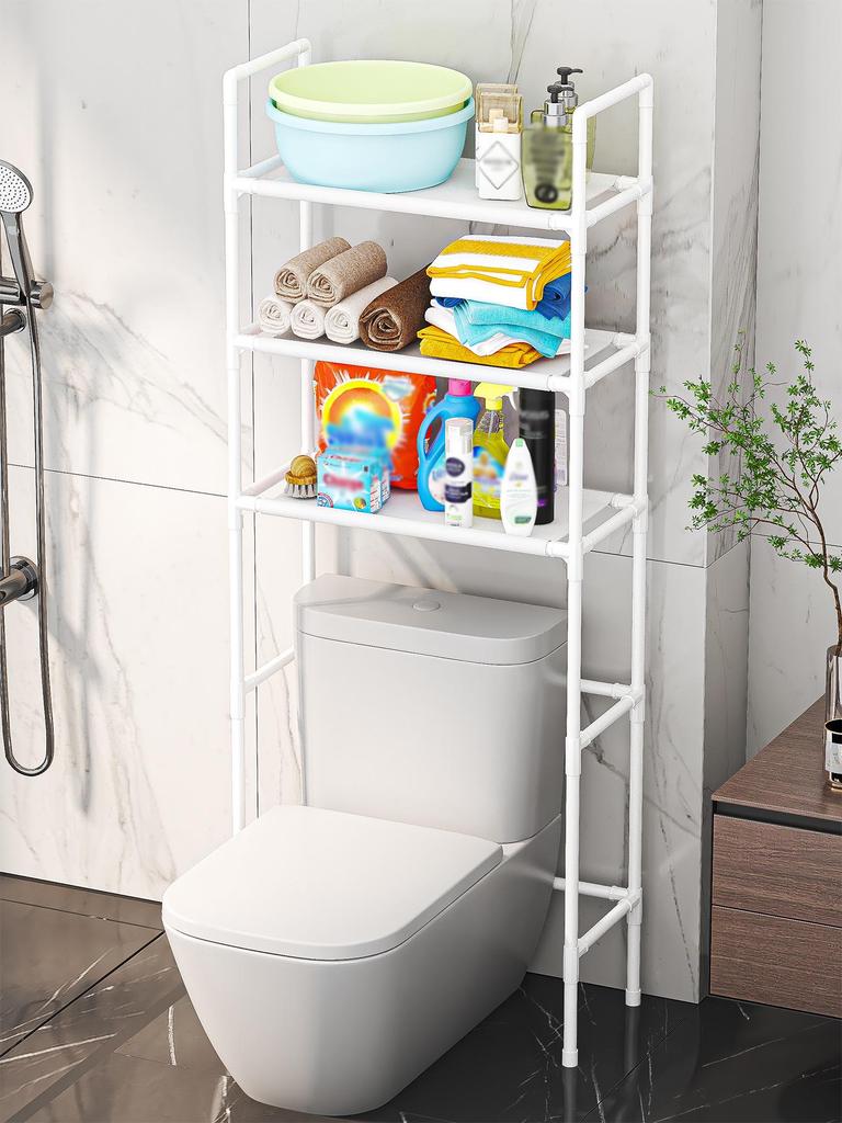 Floor-Standing Bathroom & Kitchen Storage Rack - Punch-Free Design