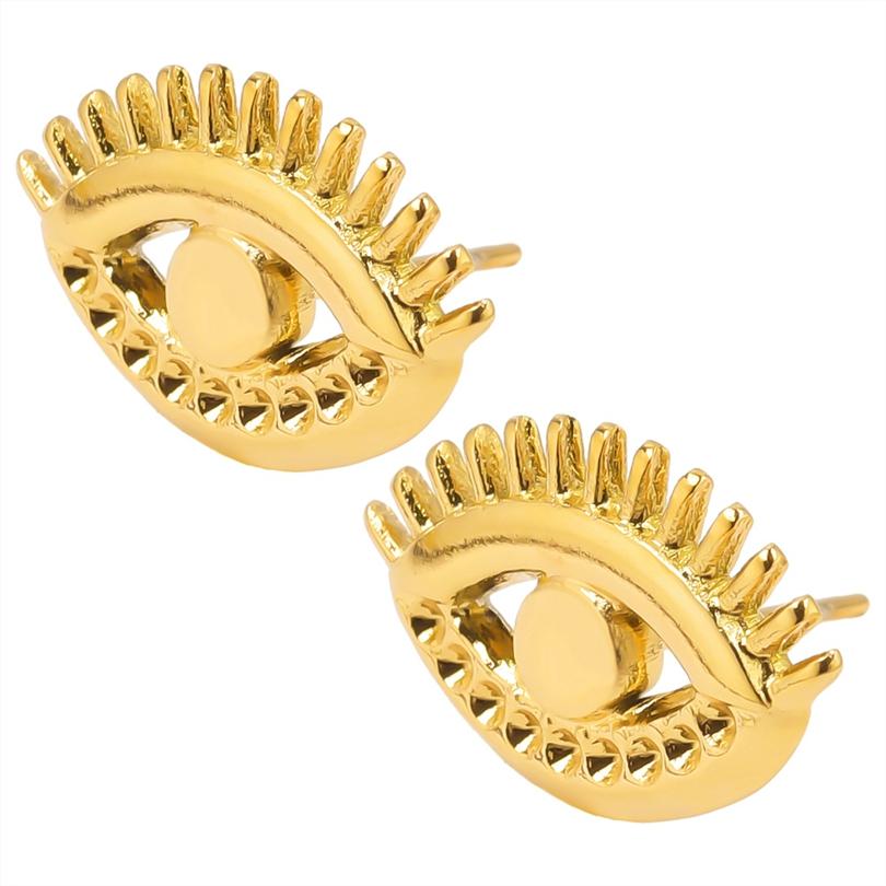 Never Fade Gold Color Earrings With Earplug Round Heart Shell Fashion Jewelry Stainless Steel Earrings For Women Men Accessories