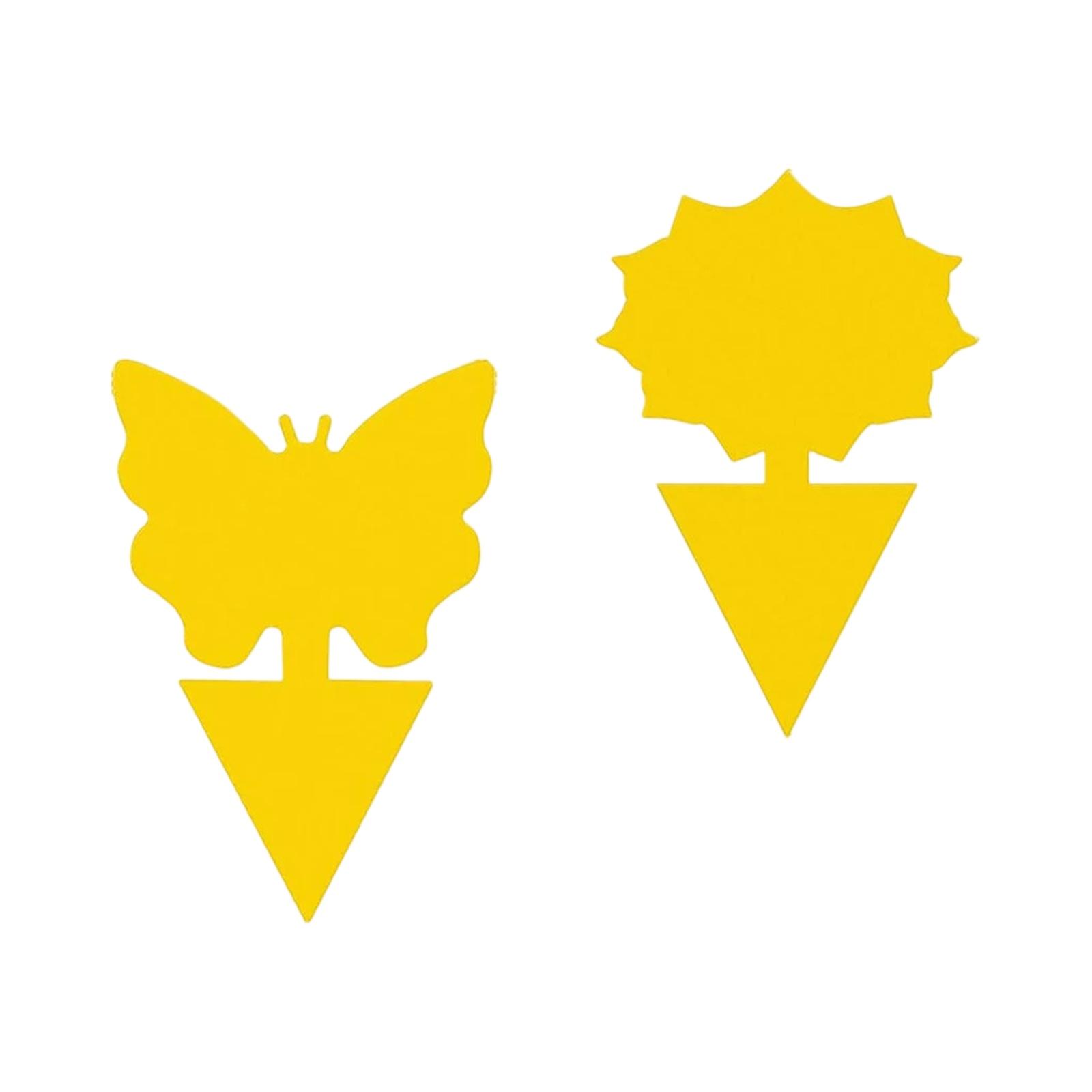 

Двусторонние желтые липкие доски для насекомых, садовые ловушки для мух и комаров, многоразовые листы для ловли насекомых для цветочных горшков и растений One Size жёлтый