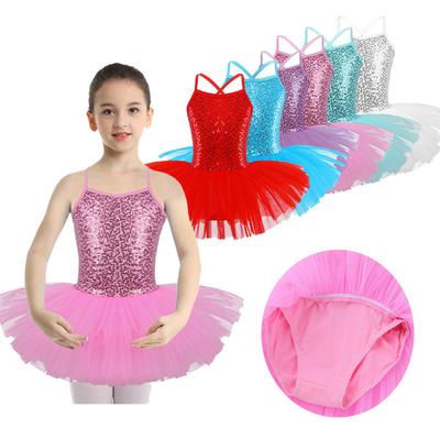 Kids Girls Ballet Dress Gymnastics Ballerina Tulle Dress Stage Costumes