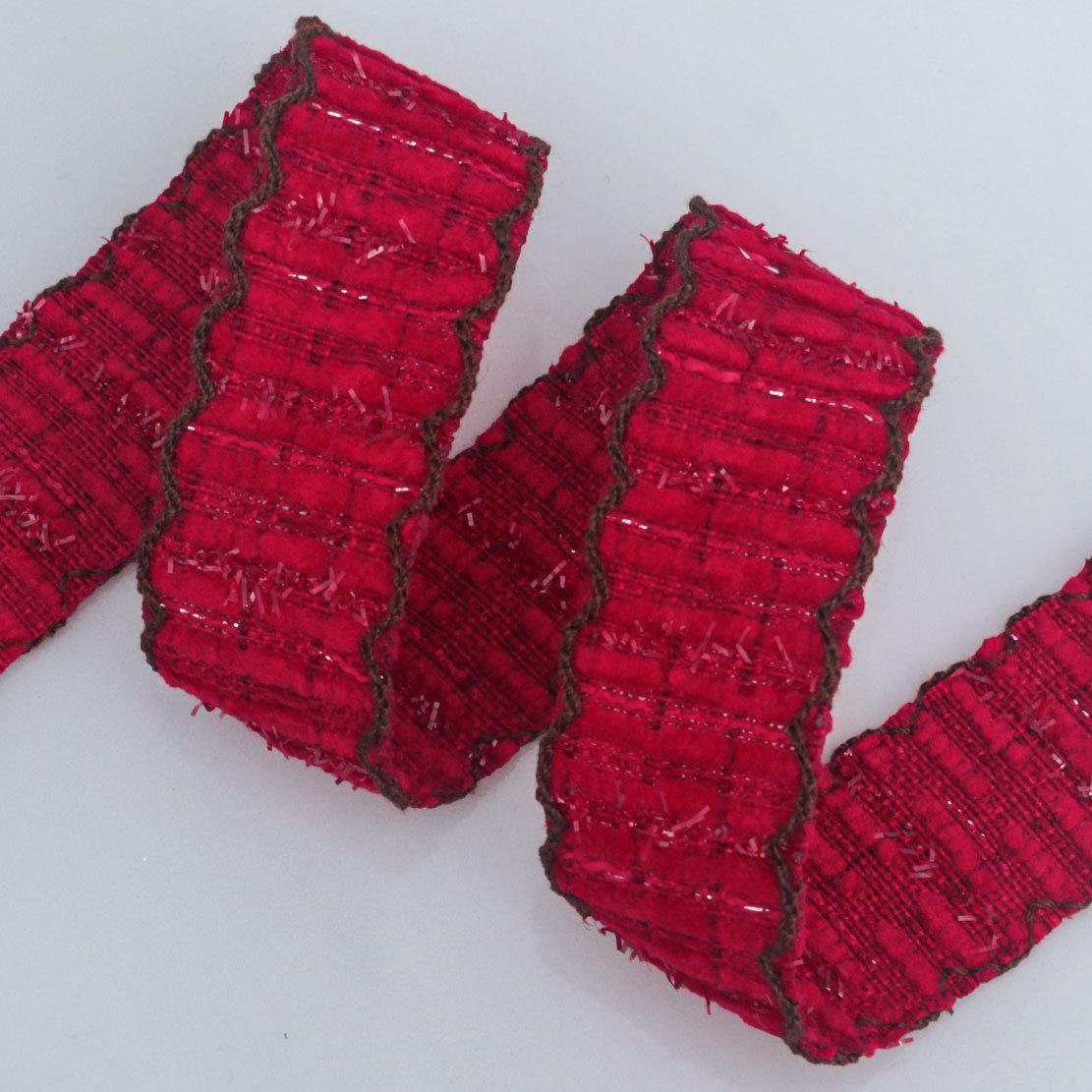 

Романтичный и уютный волнистый край, маленький ароматный стиль, лента ручной работы, бант, украшения для волос, зажим для ручек, ювелирные изделия, аксессуары, одежда, декоративная лента 2.5cm*10 yards