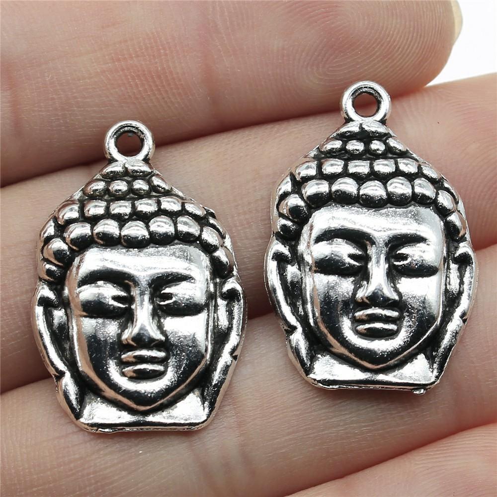 10pcs Charms Buddha Antique Silver Color Buddha Statue Pendant Charms Buddhism Buddha Charms For Jewelry Making