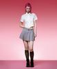 Kwajipyuliti Studded Pleated Skirt (Gray)