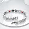 New Fashion Stainless Steel Women's Heart Jewelry Love Diamond Magnet Health Bracelet