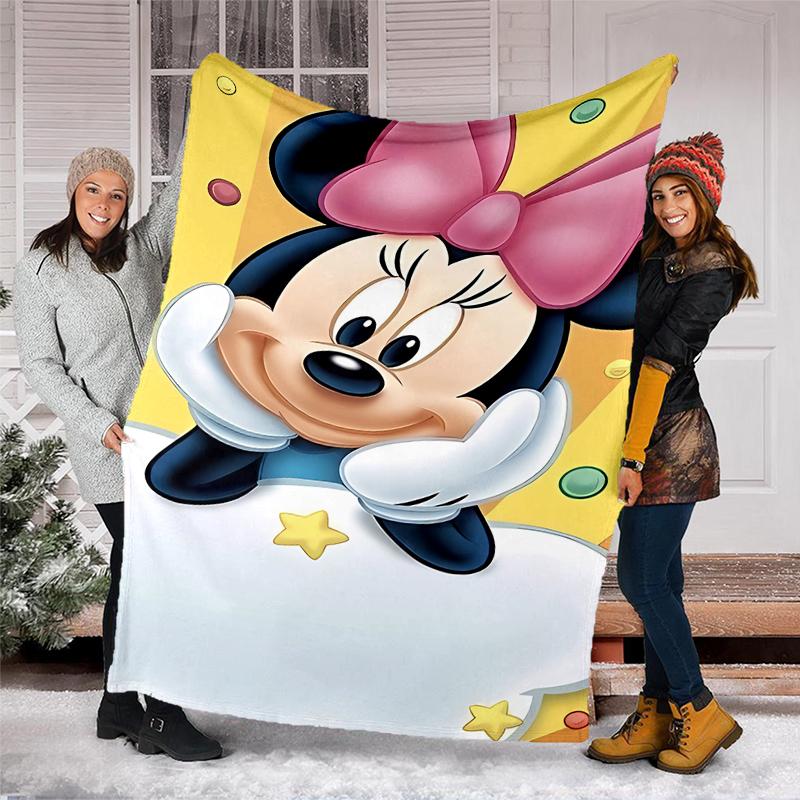 Stitch Love Flannel Fleece Blanket Cozy Warm Throw Blanket For Couch Bed Travel All Season Use