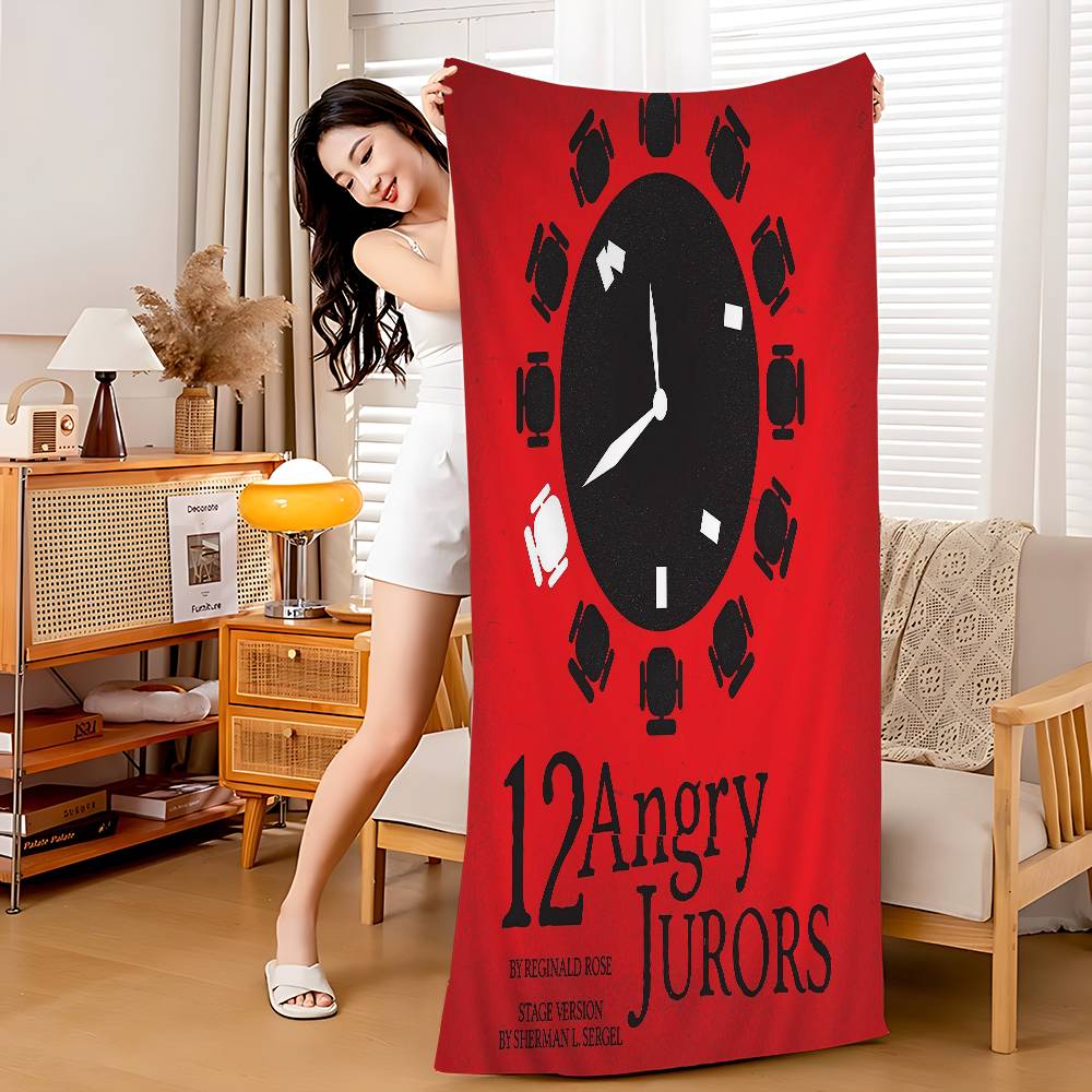 

American Movie 12 Angry Microfiber Beach Towel Absorbent Quick Dry Soft Yoga Swimming Resort Mountain Climbing Towel W30*H60(CM)