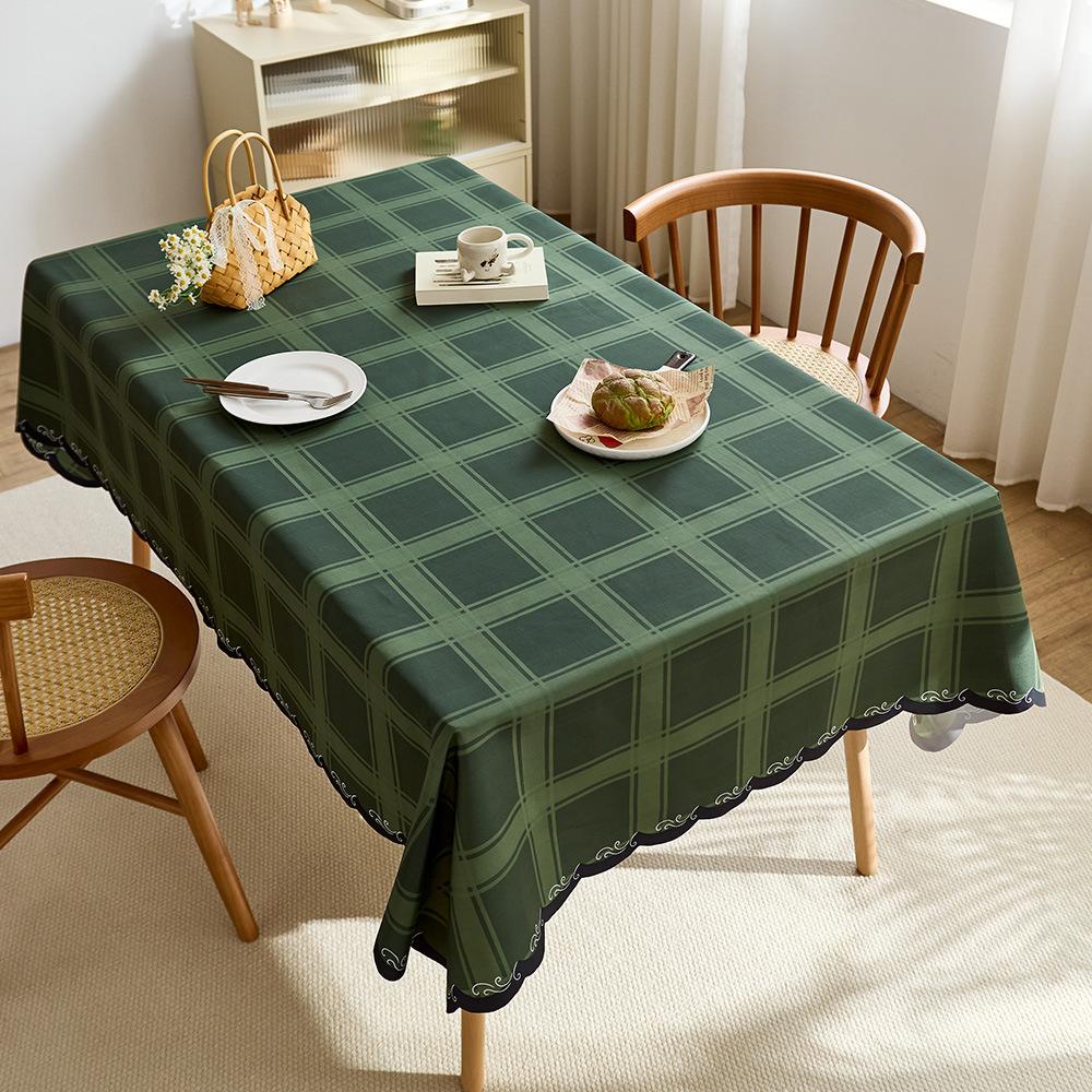 Tablecloth waterproof and oil-proof cartoon coffee cat cute student desk coffee table table mat dining table decorative cloth