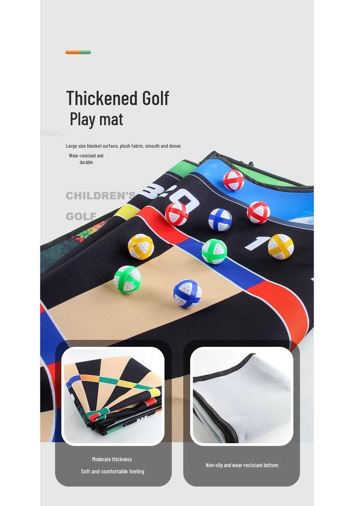 Children's Thickened Golf Mat Set: Indoor/Outdoor Play with Clubs