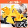 Bright Yellow Engineering Construction Truck Excavator Digger Vehicle Car Toy For Kids