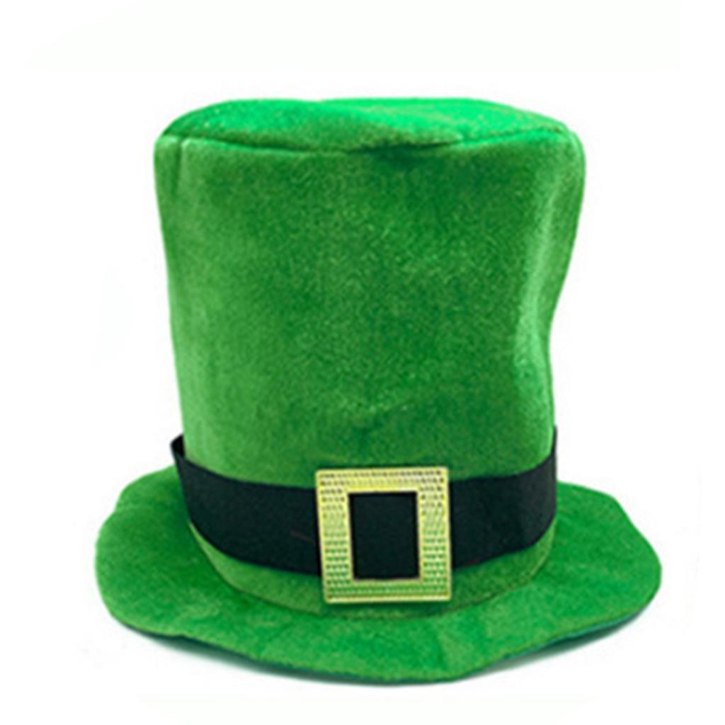 Green Tall Hat Beard for Saint Patrick Day with Bowtie Festival Decors Irish National Day Gathering Party Costume Props