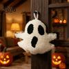 Plush Ghost Tabletop Figurine Halloween Hanging Ornament, Cute Spooky Doll Figurine, Holiday Atmosphere Props, Funny Party Supplies Soft Stuffed