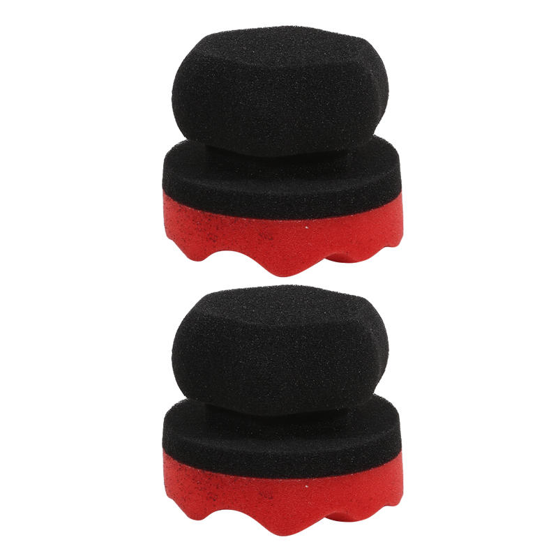 Professioneller Auto Wachs Schwamm Applikator Blau Schwarz Ergonomischer Handlicher Schwamm für Einfache Reifenverkleidung Lack Wachsen Detaillierung Reinigungsset