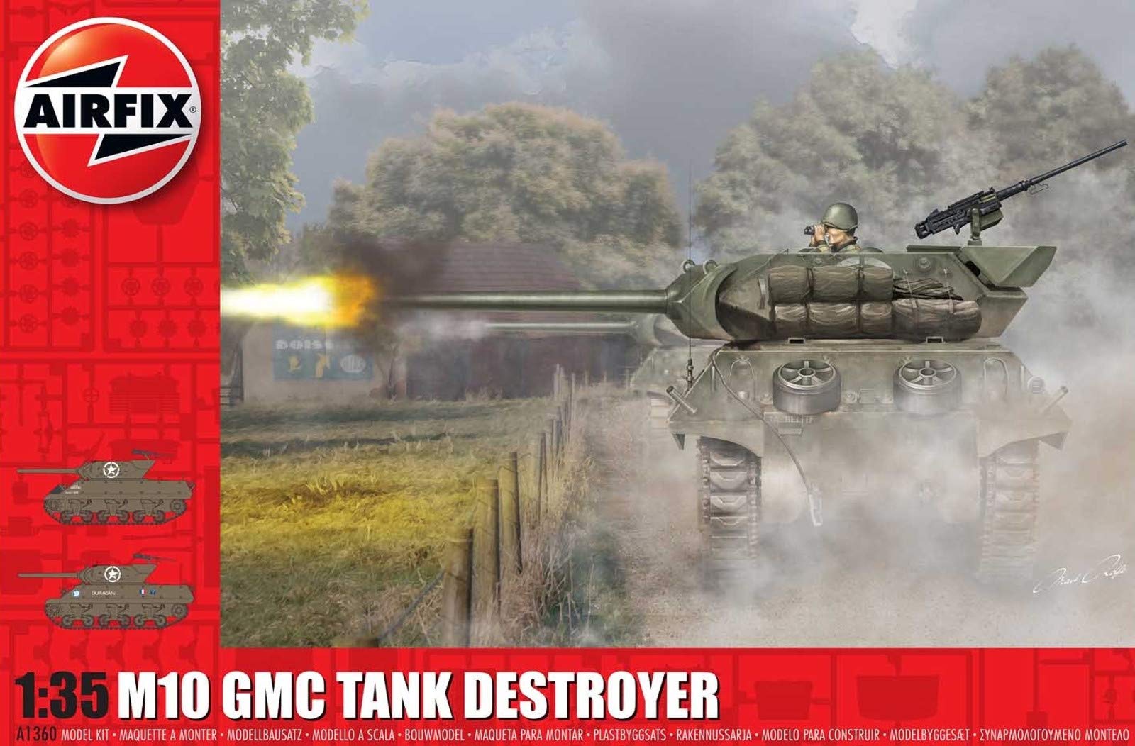 

Airfix 1/35 scale US Army M10 GMC Anti-Tank Self-Propelled Gun Plastic Model X1360