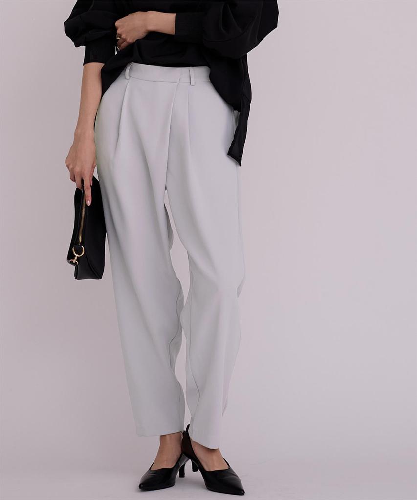 Yours Wrap Tapered Pants BFXU1789 M Gray Women's