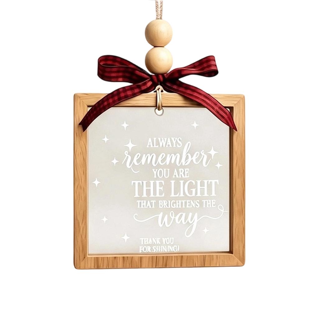 Christmas Ornament, Wooden Acrylic Hanging Pendant for Holiday Tree Decoration and Home Decor