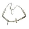 Xiaohongshu Irregular Cross Choker: Summer Silver Necklace for Women, Lightweight Luxury Clavicle Chain, Internet Celebrity Hot Item
