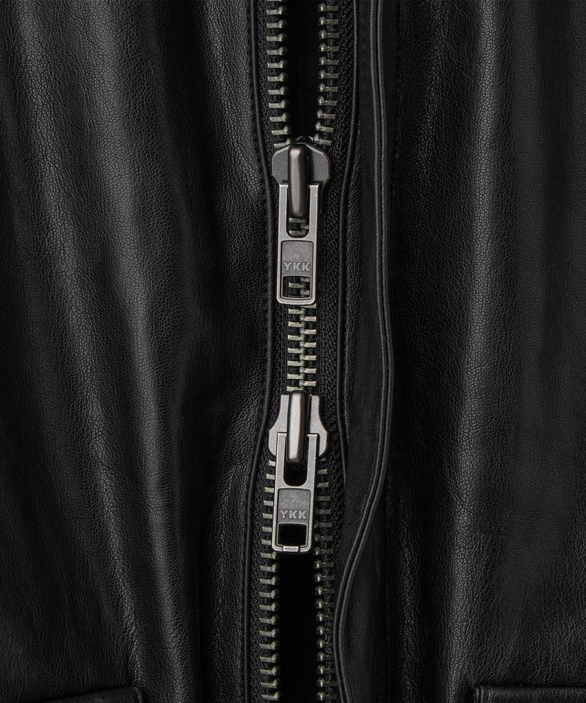 Branded Fake Leather A-2 Jacket [Black]