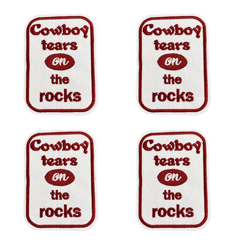 10pcs /Lots Western Cowboys Embroidered Patches Letter Patch Iron On Patches For Clothing Thermoadhesive Patches Jackets Hats Diy 