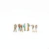 7 Pieces Backpacking Hiker Figurines Outdoor Clothing Diorama Figures Backpacks Sand Table