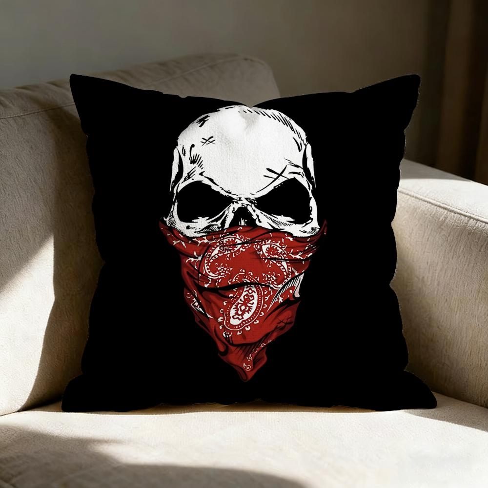 Skull Crossbones Pillow Case Pillowcase Doublesided Printed Sofa Cushion Bedroom Headboard Pillow