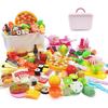 Jecimco Kids Play Kitchen Set DIY Sushi Seafood Vegetables Fruits Hamburger Cooking Tools