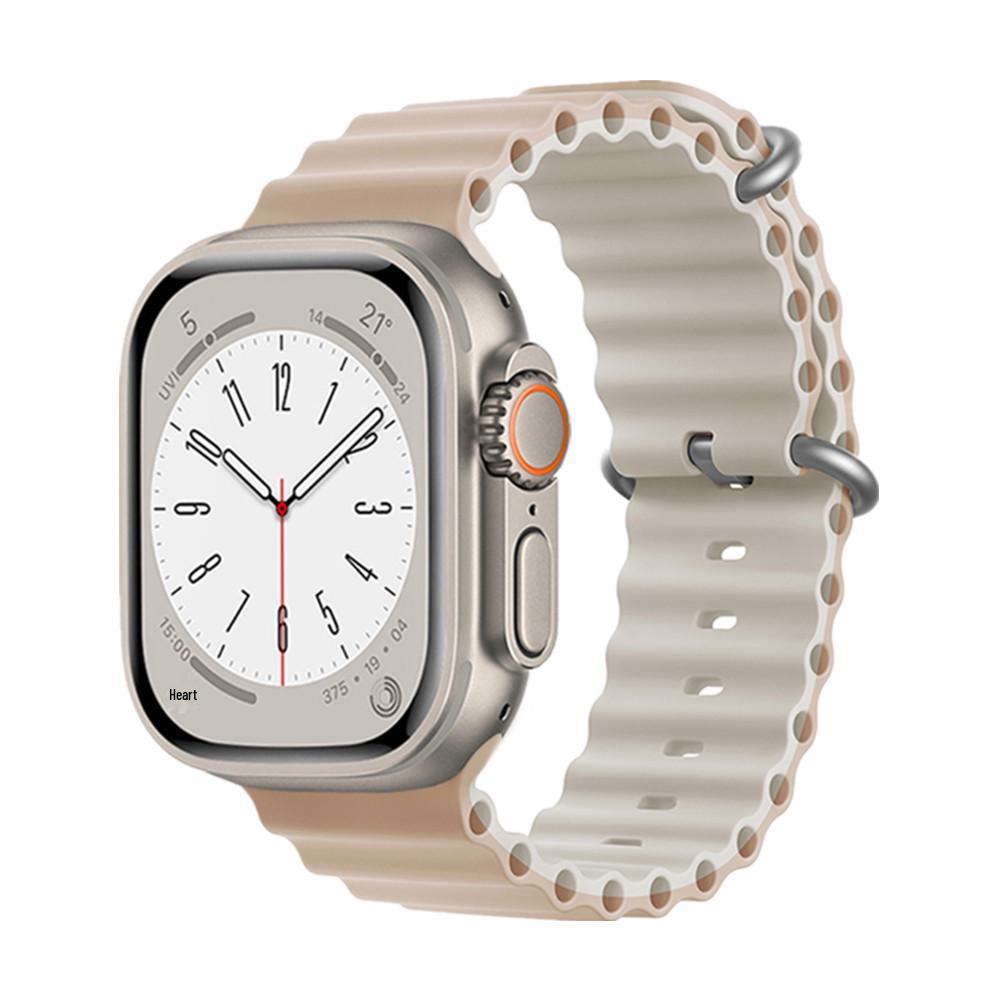Apple Watch 11 Ultra Silikonarmband mit Doppelschnalle