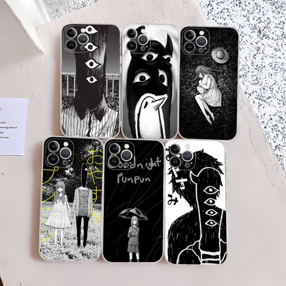 Cartoon Goodnight P-Punpun TPU Silicone Case For IPhone 11 12 13 14 15 16 17 Pro Max Shockproof Clear Back Cover