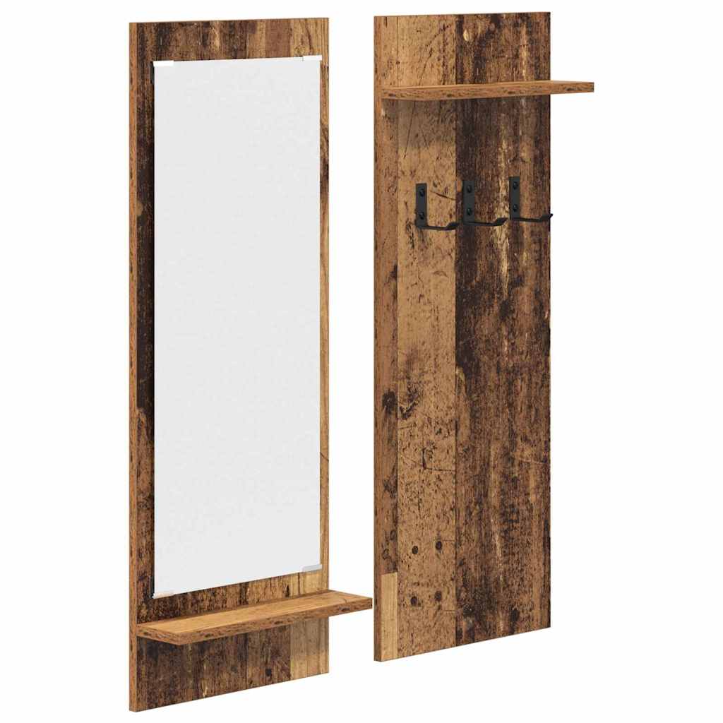 Wall Mounted Nightstand Reclaimed Wood Look 70 x 10 x 90 cm Particleboard