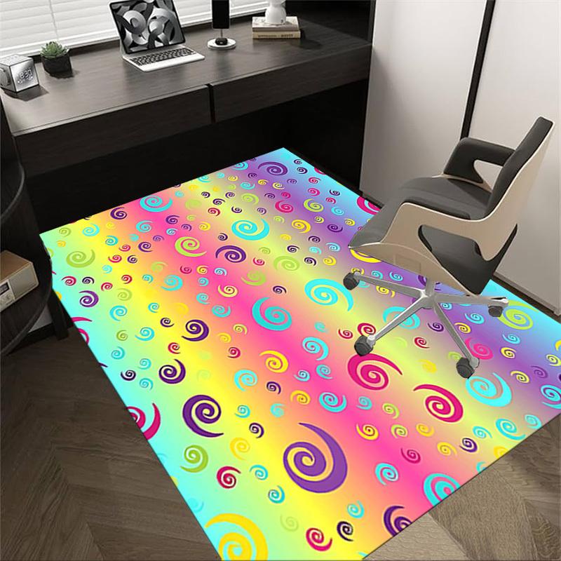 

1PC Spiral Patterns Non-Slip Floor carpet, suitable for Office, bedroomand playrooms. It can also be used as a sofa footrest cover-T61 60cm by 90cm