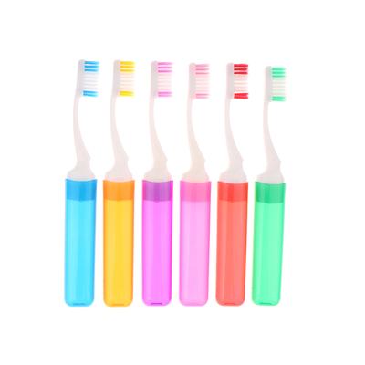 Brosse à dents pliante portable de voyage Brosse à dents à poils super doux Pliante Voyage Camping Randonnée Extérieur Facile à emporter Brosse à dents