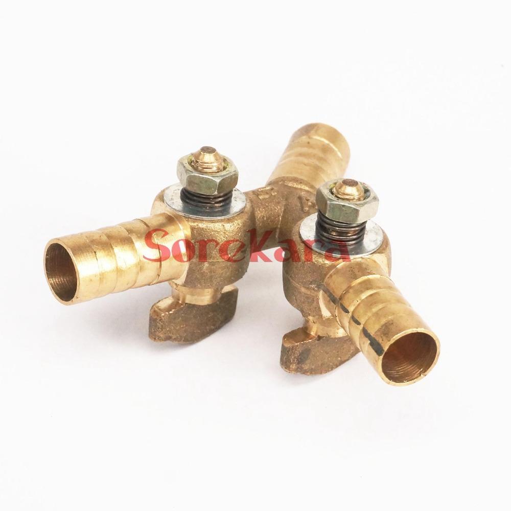8mm 10mm Slang Tuit Y 3-Weg Messing Afsluiter Gasafsluiter Voor Brandstof Lucht Gas