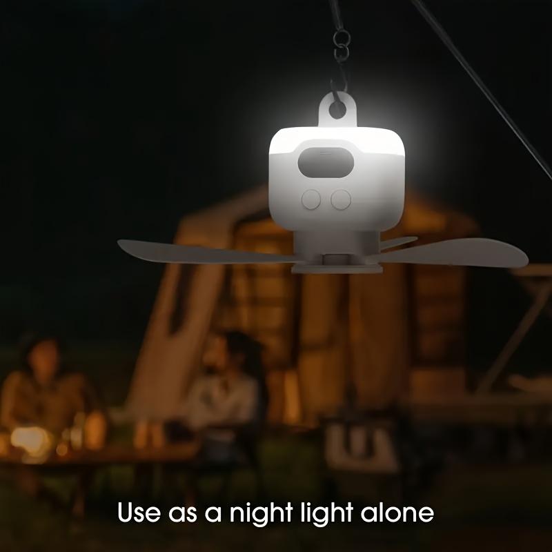 Wireless Portable Ceiling Fan with Light and Remote Control, 3 Speed Adjustment and Screen Battery Display, Capacity, Tents/Dorms/Outdoor/Indoor Use