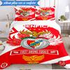 3PCS Benfica Football Club Printed Soft Bedding Set,Including 1pc Duvet Cover And 2pcs Pillowcases Perfect for Bedroom, Dormitory, Fan gift