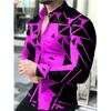 Fashion Luxury Hawaiian Shirts Red Plaid Print Shirts Men Fashion Shirt Long Sleeve Summer Men's Clothing Vocation
