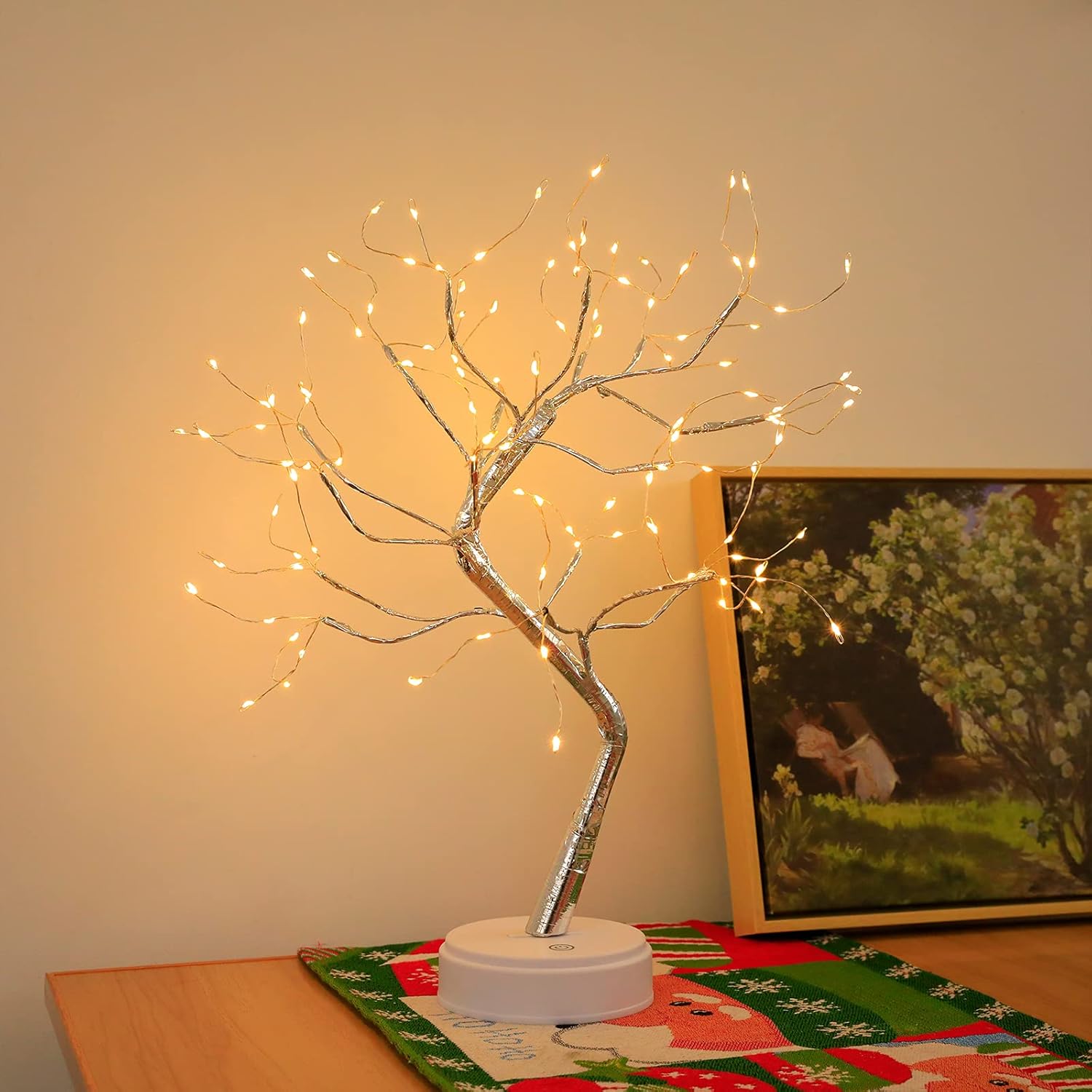 

Fairy Light Tree Firefly PearlsTree Lamp Battery/USB Operated Adjustable Branches for Bedroom Home Xmas Decoration Night Light