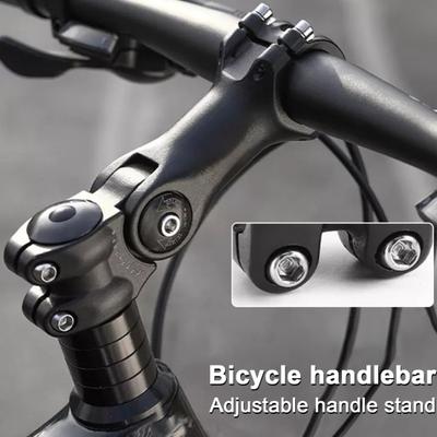 Bicycle Handlebar Stem ± 60 Degrees Adjustable Hexagonal Hole Design Durable Easy Assembly Fits 31.8mm Handlebars 28.6mm Tubes for MTB Road Bikes