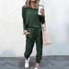 New Autumn Winter Women's Clothing Set - Loose Fit Solid Long Sleeve Casual Outfit