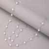 Elegant Imitation Pearl Necklace Bracelet Drop Earrings Trendy Jewelry Set for Women Choker Bangles Party Ladies Wedding