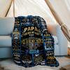 240Gm2 Celebrating Fatherhood Outdoor Customize Your Name Blanket Comfortable Soft Lightweight Multipurpose Blanket For Travel Camping Picnics Sofa