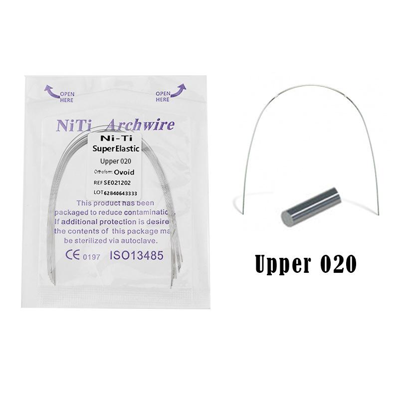 

10 шт. стоматологических суперэластичных овальных дуг Niti, круглые, прямоугольные, верхние, нижние дуги, материалы для стоматологов Upper 020