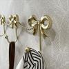 Iron Material Metal Bow Wall Hooks Golden Finish Modern Minimalist Hooks Wall Hook  Home Decor