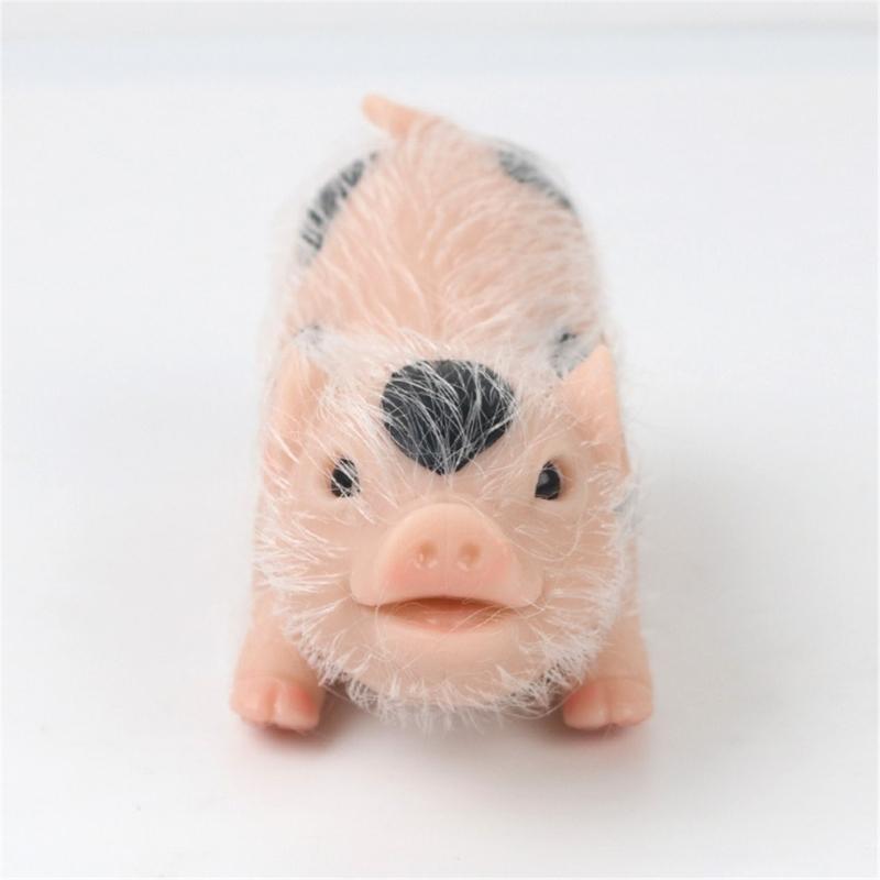 Mini Pig Figure Toy Cute Simulation Soft Silicone Animal Toy Kids Room Decors Reborns Pig Parenting Gift